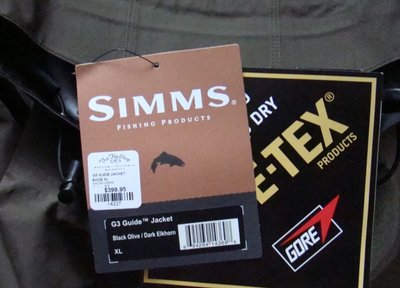 Simms G3 Guide Jacket   Black Olive Dark Elkhorn Size    XL NEW MODEL 2015.jpg
