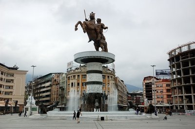 Скопье, Македония. памятник твоему тёзке Александру Филипповичу.<br /> правда сегодня здесь -10/-21. но солнечно.