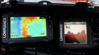 Карта отрисованная Lowrance 7TI